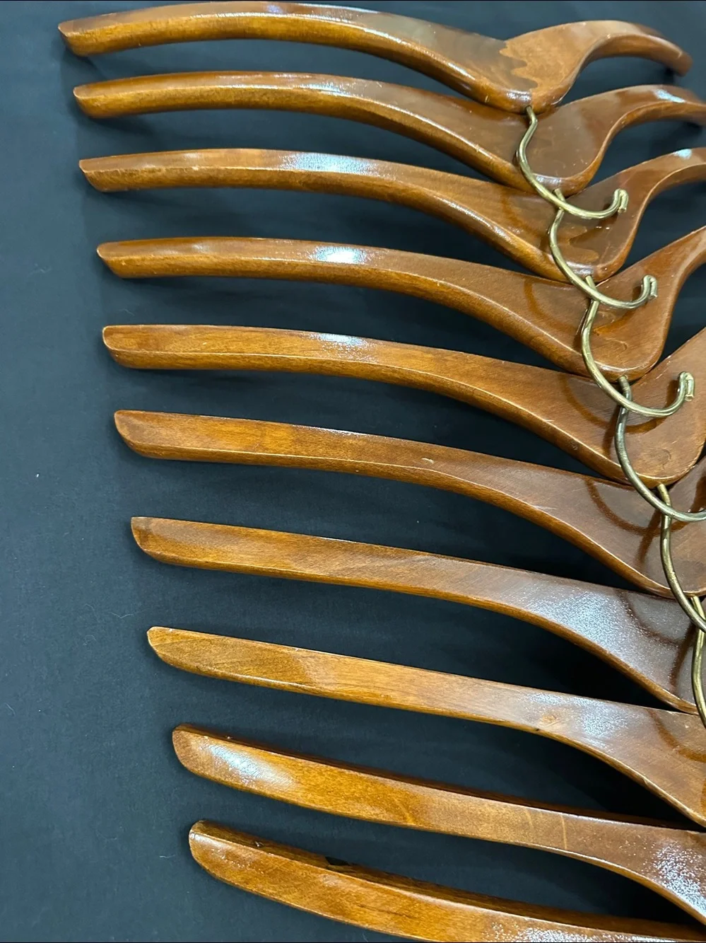Polo Ralph Lauren With Pony Solid Wood Vintage Hangers - Lot of 10